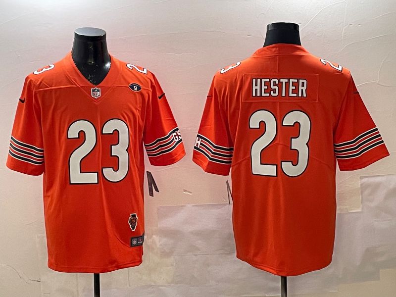 Men Chicago Bears #23 Hester Orange Second generation 2025 Nike Limited NFL Jersey style 2->youth mlb jersey->Youth Jersey